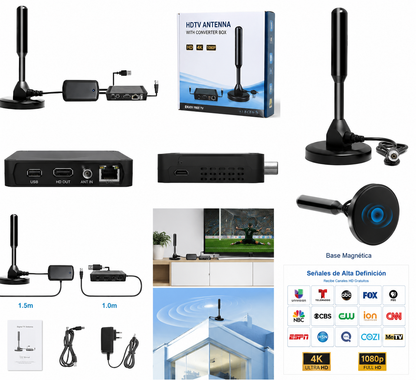 Antena de TV para Smart TV (sin cable)