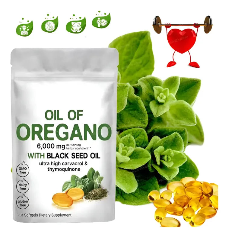 Aceite de Oregano 180 capsulas Blanco