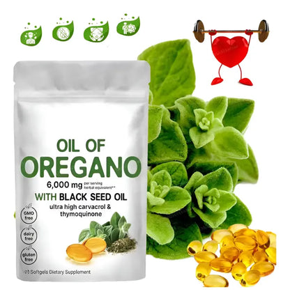 Aceite de Oregano 180 capsulas Blanco
