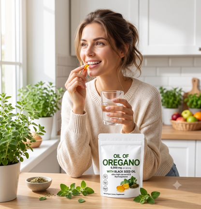 Aceite de Oregano 180 capsulas Blanco