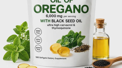 Aceite de Oregano 180 capsulas Blanco